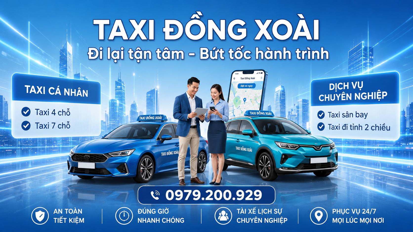 Taxi du lịch Đồng Xoài phục vụ khách tham quan và dã ngoại