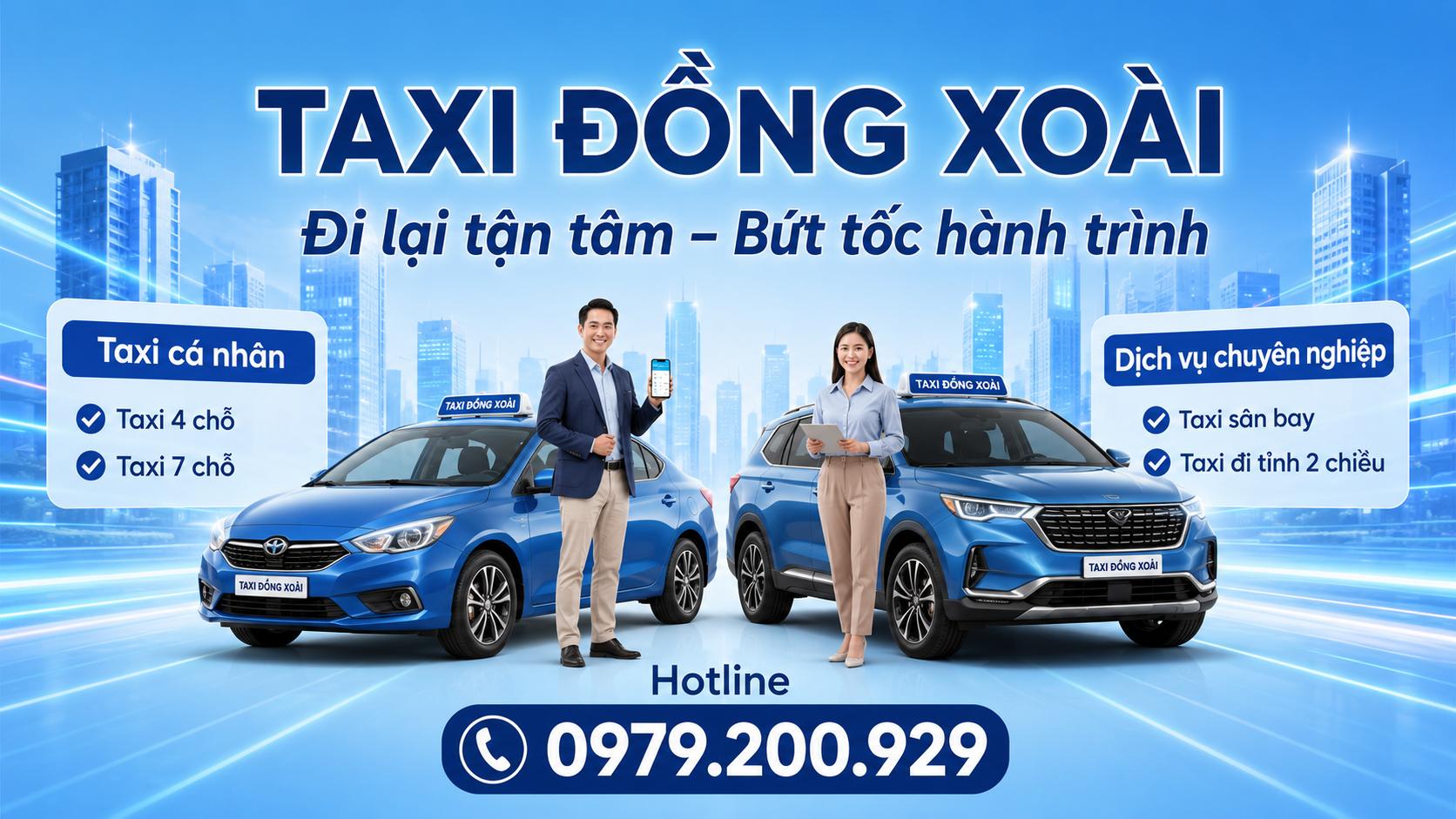 Taxi đi tỉnh khác từ Đồng Xoài phục vụ chuyến đường dài